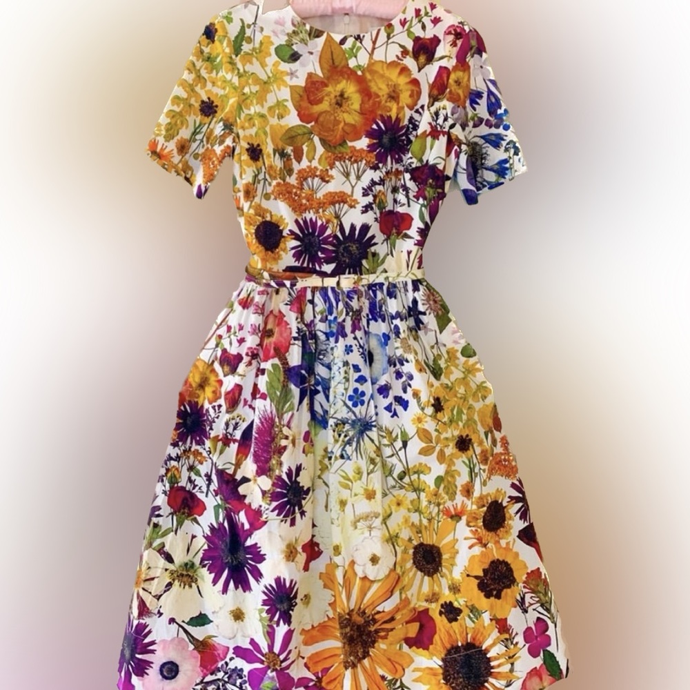 Oscar de la Renta floral dress